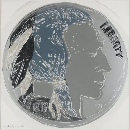 シルクスクリーン Warhol - Indian Head Nickel