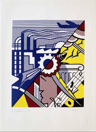 シルクスクリーン Lichtenstein - Industry and the Arts (II)