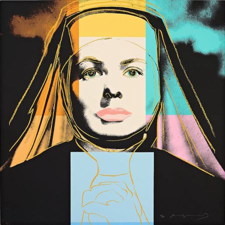 シルクスクリーン Warhol - Ingrid Bergman The Nun (From “The Bells of St. Mary’s”)