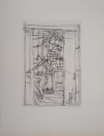 彫版 Giacometti - Intérieur au poêle
