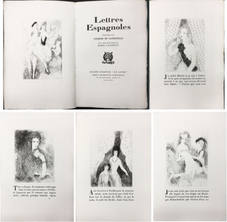 挿絵入り本 Laurencin - J. de Lacretelle : LETTRES ESPAGNOLES. Avec 11 eaux-fortes de Marie Laurencin (1926)