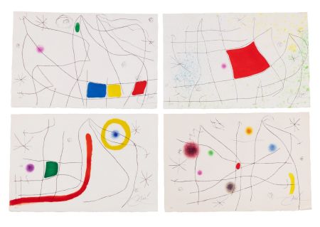 挿絵入り本 Miró - J. Dupin : L'ISSUE DÉROBÉE. 11 gravures + 5 signées (1974)