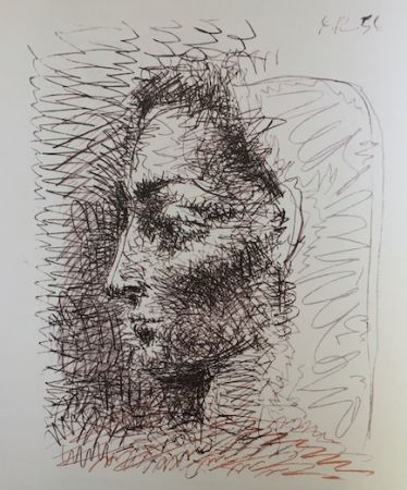 リトグラフ Picasso - Jacqueline de profil