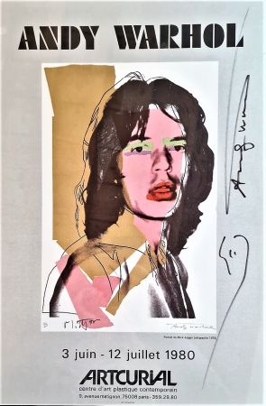 オフセット Warhol - Jagger Mick - poster autografo ARTCURIAL