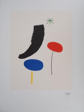 リトグラフ Miró - Jardin poétique sous les étoiles
