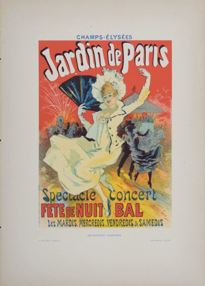 リトグラフ Cheret - Jardins de Paris, 1896