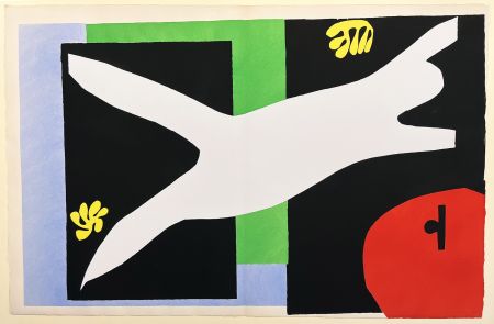 ステンシル Matisse - JAZZ - LA NAGEUSE DANS L'AQUARIUM- Pochoir original 1947