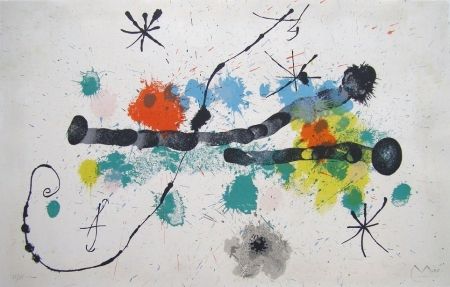 リトグラフ Miró - JE TRAVAILLE COMME UN JARDINIER