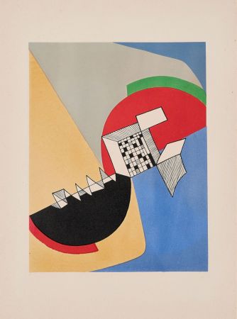 リトグラフ Arp - Jean Arp - Sonia Delaunay - Alberto Magnelli, Aux Nourritures Terrestres, 1950 