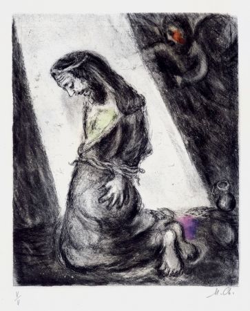 彫版 Chagall - Jeremiah in the Pit (from the Bible Series), 1958