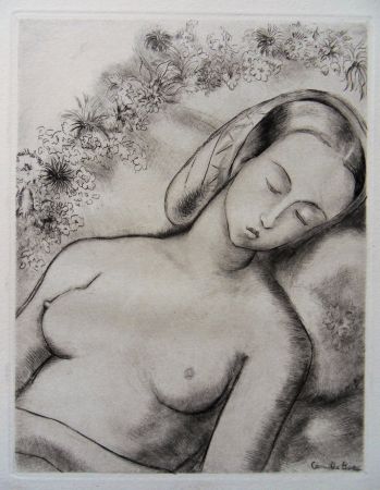 彫版 Berg - Jeune-fille endormie