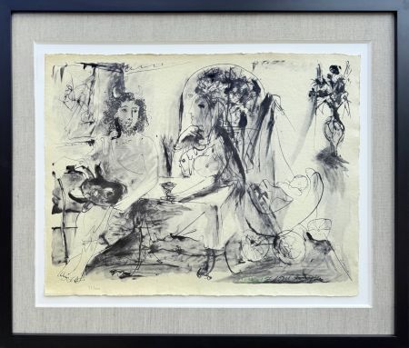リトグラフ Picasso - Jeune faune, femme et enfant