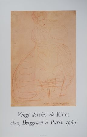 挿絵入り本 Klimt - Jeune femme accoudée