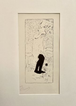 リトグラフ Bonnard - Jeune femme aux bas noirs (1893)