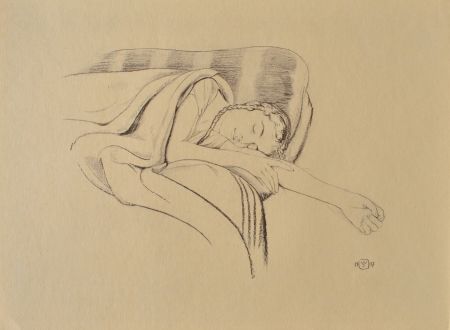 彫版 Sauer - Jeune femme dormant
