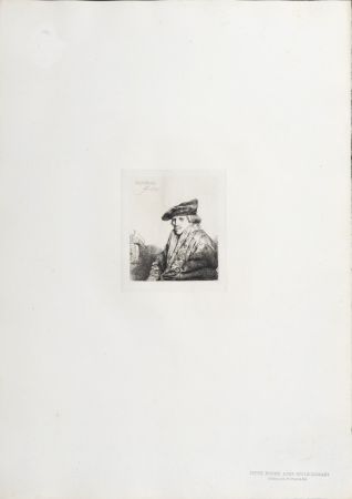 輪転グラビア印刷 Rembrandt - Jeune Homme assis réfléchissant