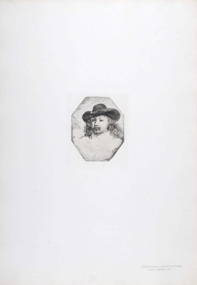 輪転グラビア印刷 Rembrandt - Jeune homme dans un octogone
