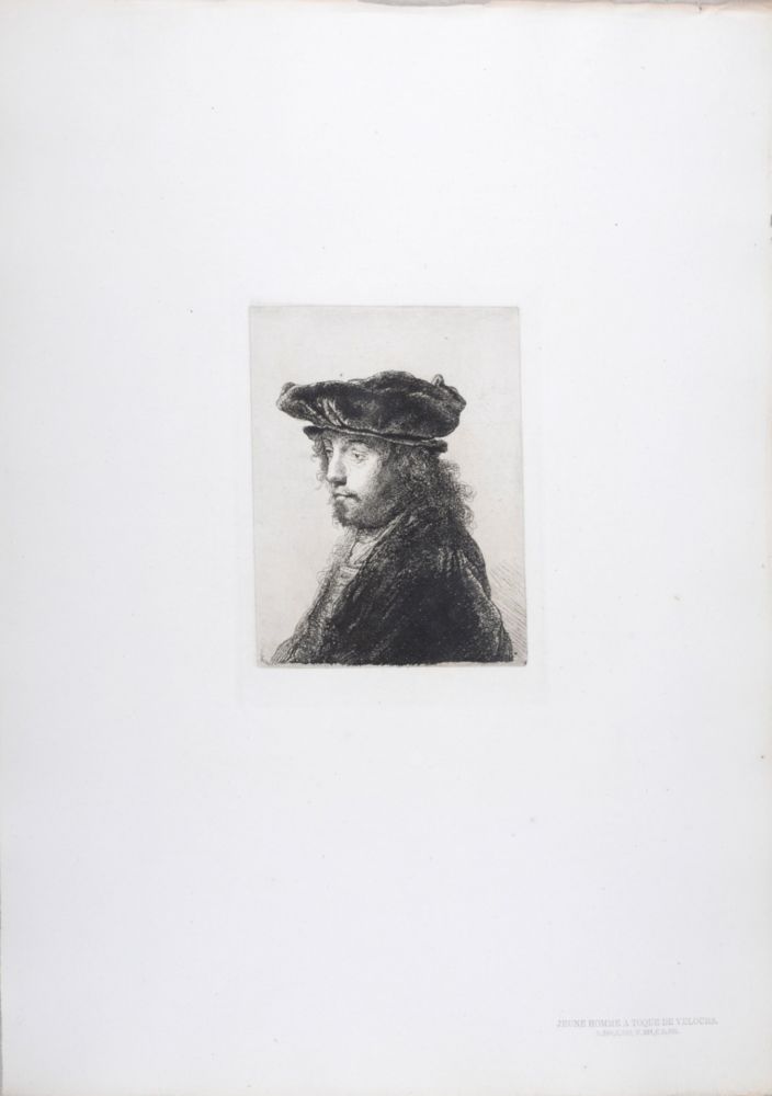 輪転グラビア印刷 Rembrandt - Jeune homme à toque de velours