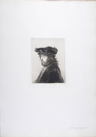 輪転グラビア印刷 Rembrandt - Jeune homme à toque de velours