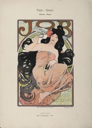 リトグラフ Mucha - Job, 1897 -  Scarce original lithograph!