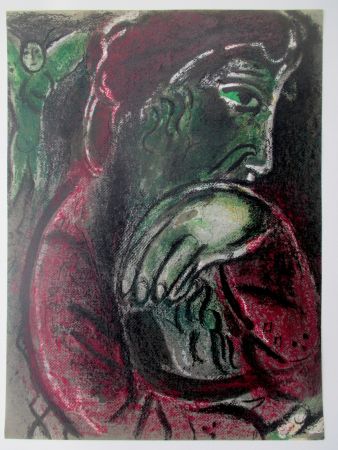 リトグラフ Chagall - Job Desespere/ Job in despair
