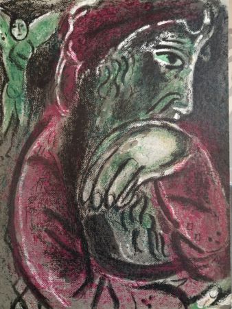 リトグラフ Chagall - Job désespéré