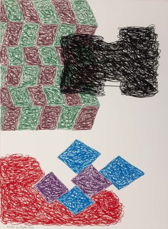 リトグラフ Lasker - Jonathan Lasker (1948) - Unconscious Construct - Lithograph on paper - 2002