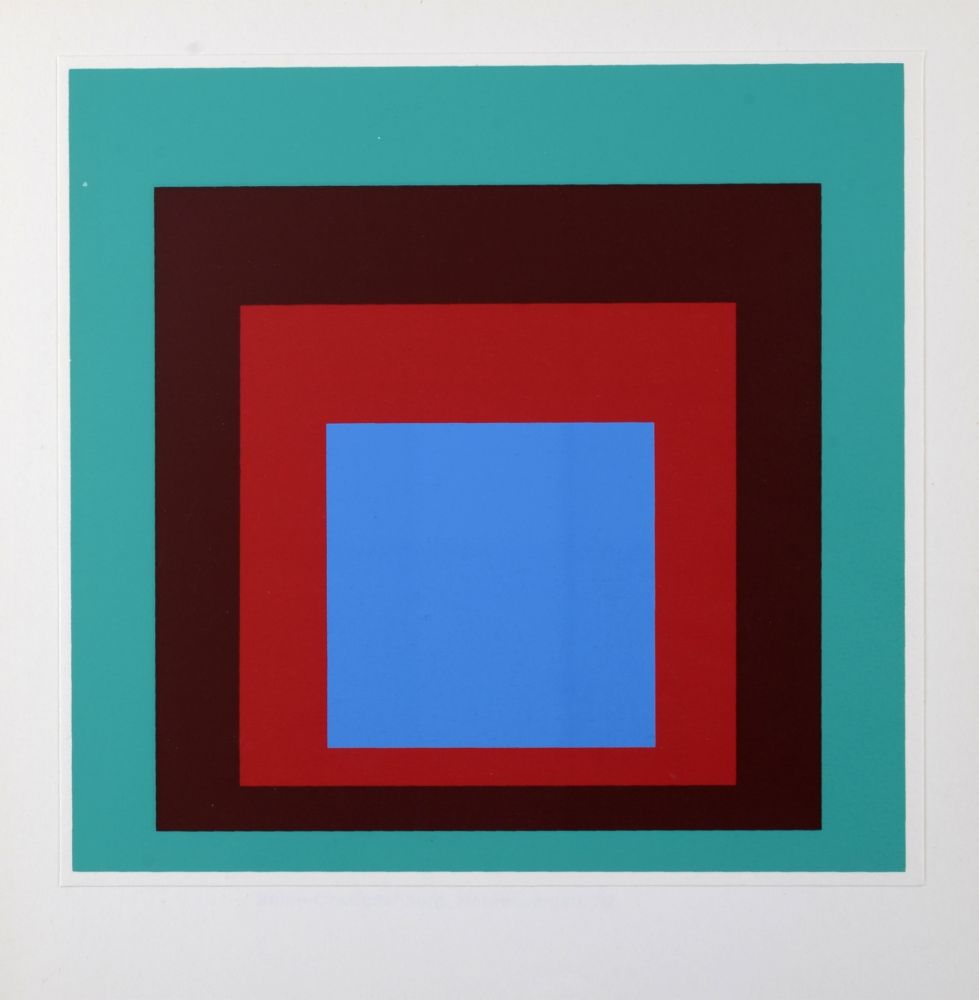 シルクスクリーン Albers - Josef Albers - Landesmuseum Münster 28. April bis 2. Juni 1968 (Book with one screen-print)