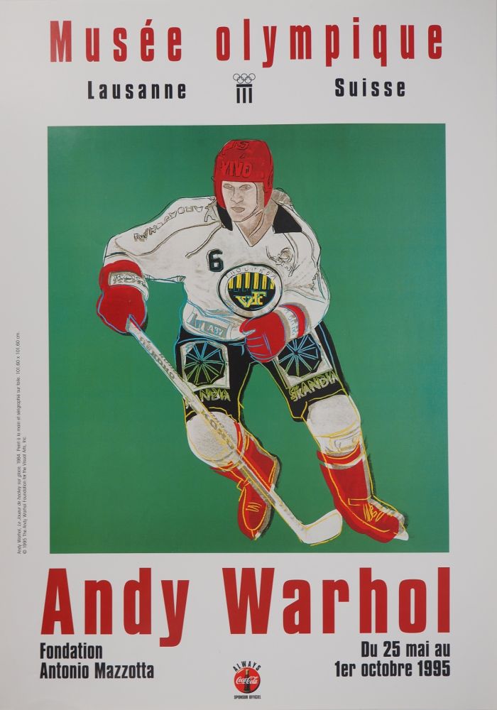 挿絵入り本 Warhol - Joueur de Hockey