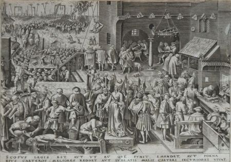エッチング Brueghel - Justice from The World of Seven Virtues