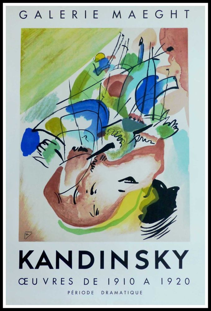 掲示 Kandinsky - KANDINSKY GALERIE MAEGHT IMPROVISATION ABSTRAITE 