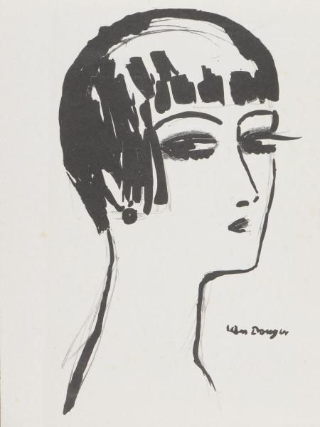 リトグラフ Van Dongen - Kees Van Dongen (1877-1968)  Les cheveux courts , 1924