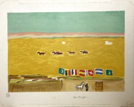 リトグラフ Van Dongen - Kees Van Dongen (1877-1968)  Polo à Alexandrie, circa 1950. 