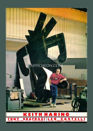 リトグラフ Haring - Keith Haring: 'Paintings/Sculptures' 1985 Offset-lithograph