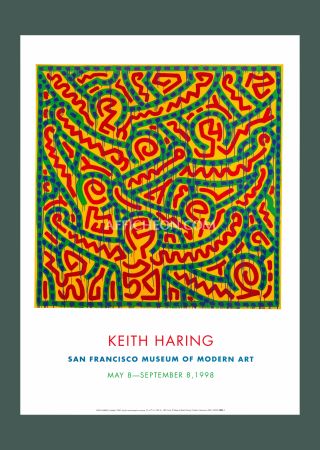 リトグラフ Haring - Keith Haring: 'Untitled (1989)' 1998 Offset-lithograph