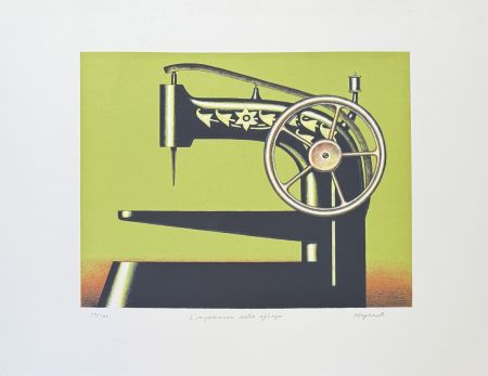 リトグラフ Klapheck - Konrad Klapheck (1935) - Die Ungeduld der Sphinx - Colour lithograph on heavy wove paper - 1998