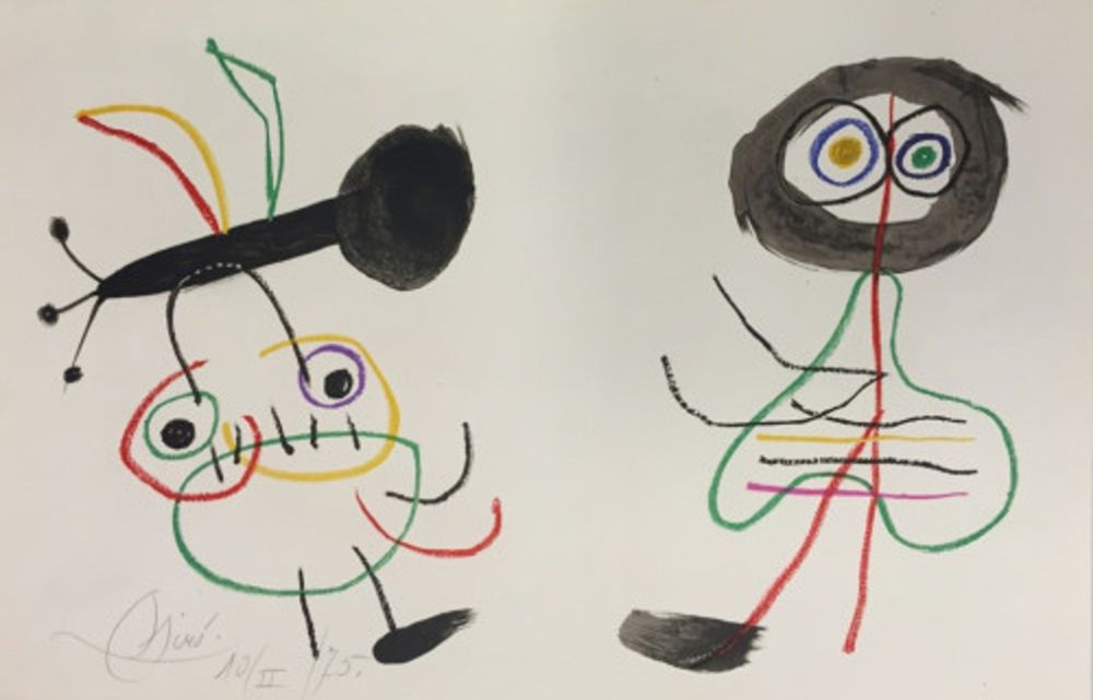 リトグラフ Miró - L' Enfance d'Ubu 1