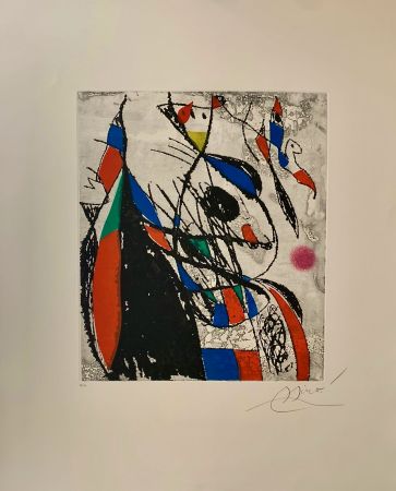 エッチングと　アクチアント Miró - L' Oiseleur et sa compagne