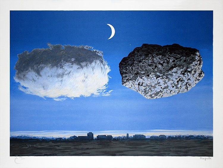 リトグラフ Magritte - La Bataille de l'Argonne