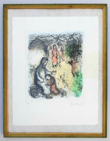 リトグラフ Chagall - La benediction de Jacob (Jacob's benediction)