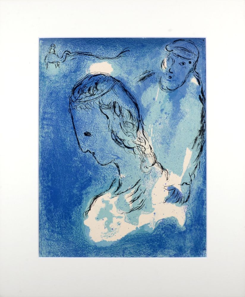 リトグラフ Chagall - La Bible : Abraham et Sarah, 1956