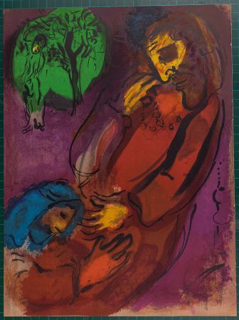 リトグラフ Chagall - La Bible : David et Absalom, 1956