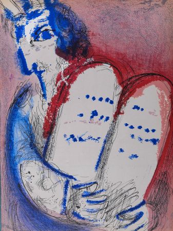 リトグラフ Chagall - La Bible : Moïse, 1956