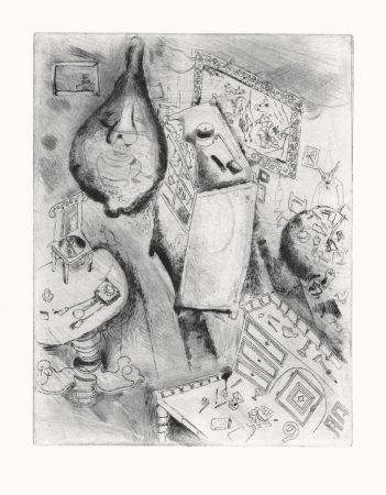 エッチング Chagall - La Chambre de Pliouchkine