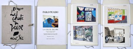 リトグラフ Picasso - LA CHUTE D'ICARE : 7 photolithographies couleurs. Album (Albert Skira, 1972).
