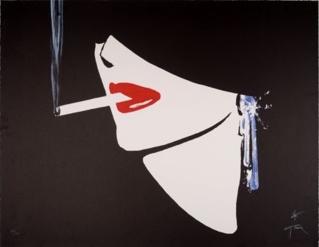 リトグラフ Gruau - La cigarette, 1988 - Hand-signed!