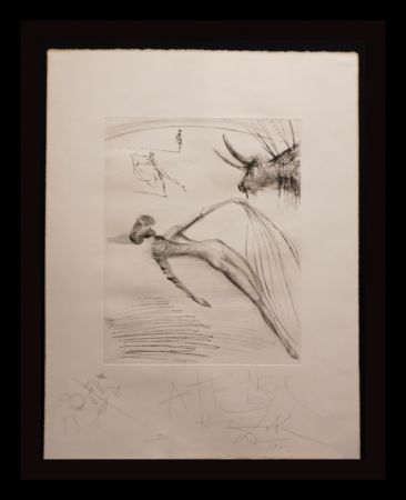 彫版 Dali - La Cogida y la Muerte with Original Drawing