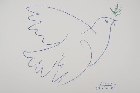 リトグラフ Picasso - La colombe bleue