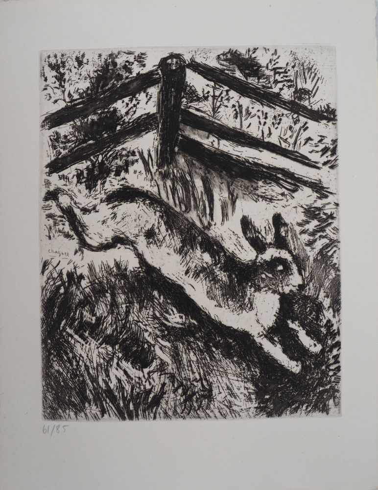 彫版 Chagall - La course du lièvre (Le lièvre et les grenouilles)