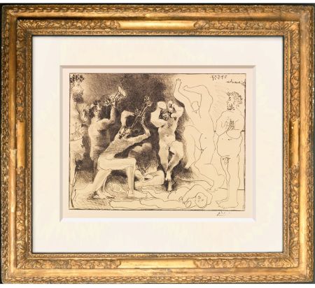 リトグラフ Picasso -  La danse des faunes